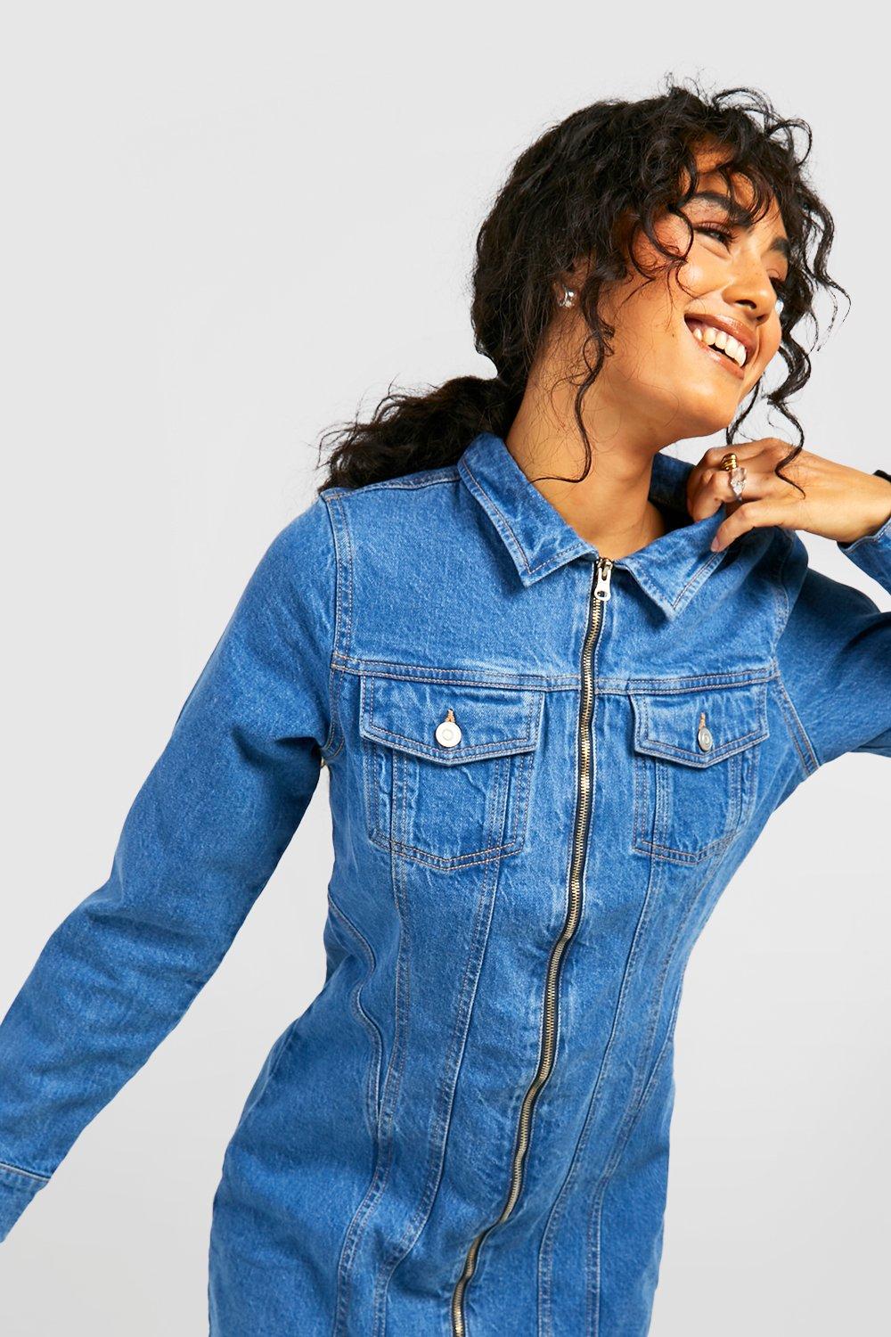 Western denim hot sale shirt dress